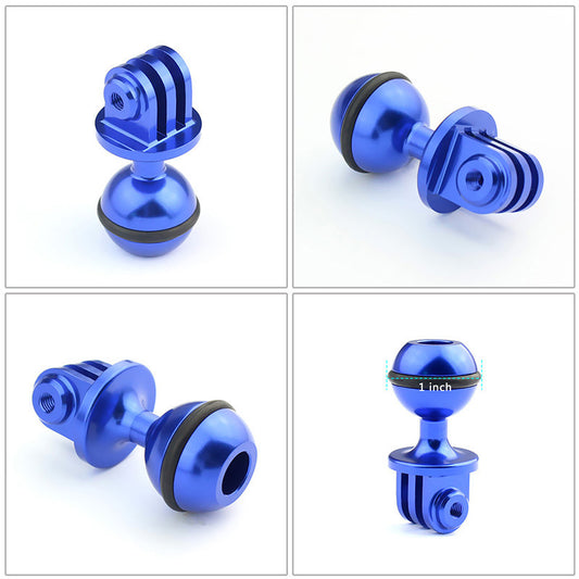 CNC Aluminum Alloy Accessories PTZ Bracket Diving Photography Ball Head Rotating Base
