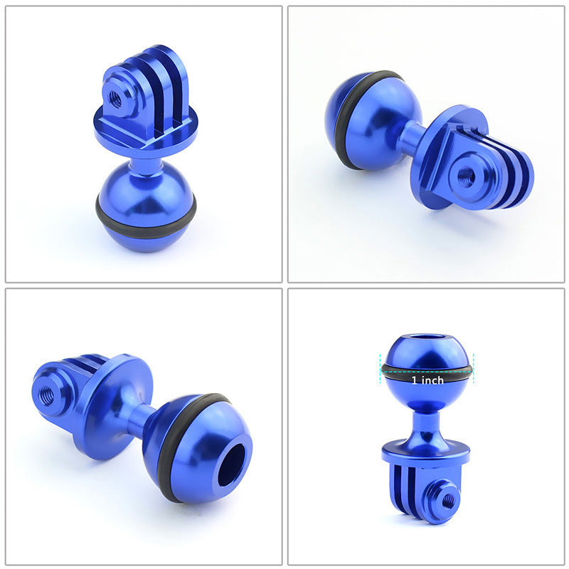 CNC Aluminum Alloy Accessories PTZ Bracket Diving Photography Ball Head Rotating Base