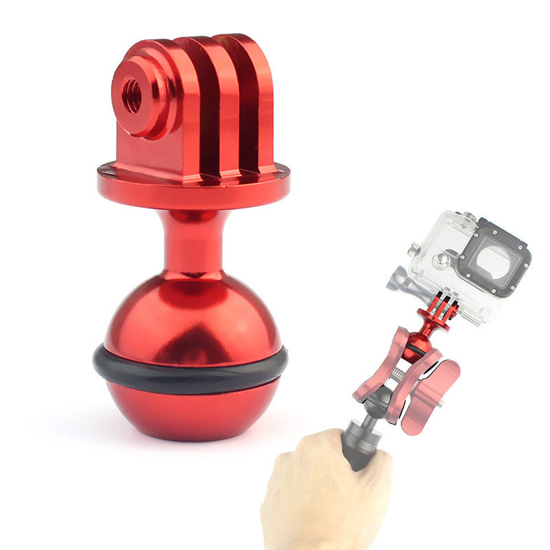CNC Aluminum Alloy Accessories PTZ Bracket Diving Photography Ball Head Rotating Base